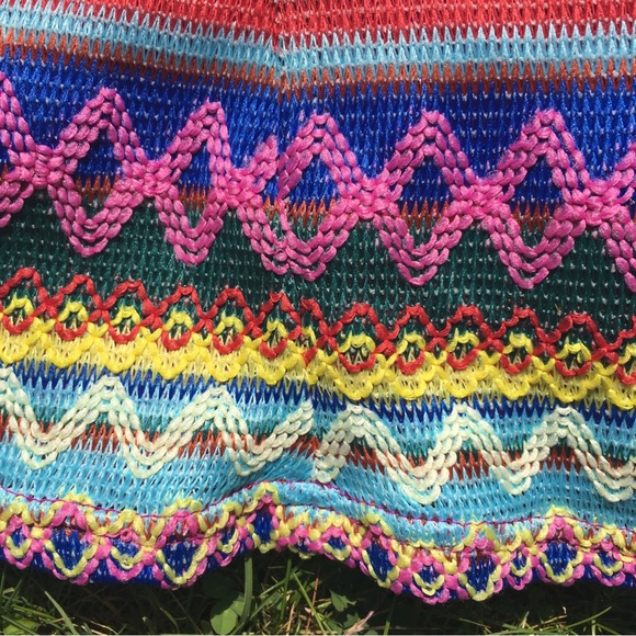Modamix Boho Multi Coloured Mini Skirt - Picture 6 of 9